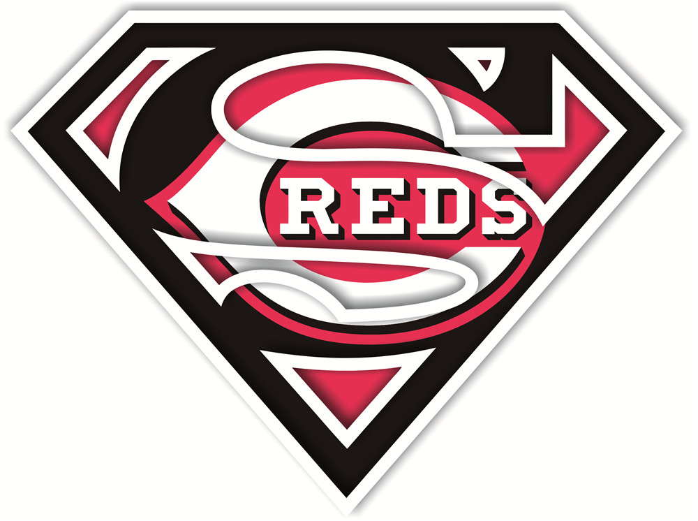 Cincinnati Reds superman logos iron on heat transfer...